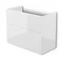 DEANTE Waschtischunterschrank ohne Arbeitsplatte, Weiß Matt, 2 Schubladen, Wandmontage