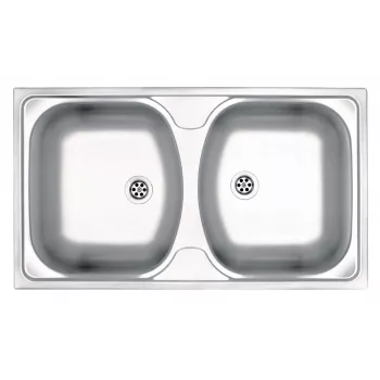 DEANTE ZMU 3200 2-Bowl Edelstahl Spüle mit Abtropffläche