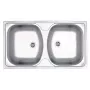 DEANTE ZMU 3200 2-Bowl Edelstahl Spüle mit Abtropffläche