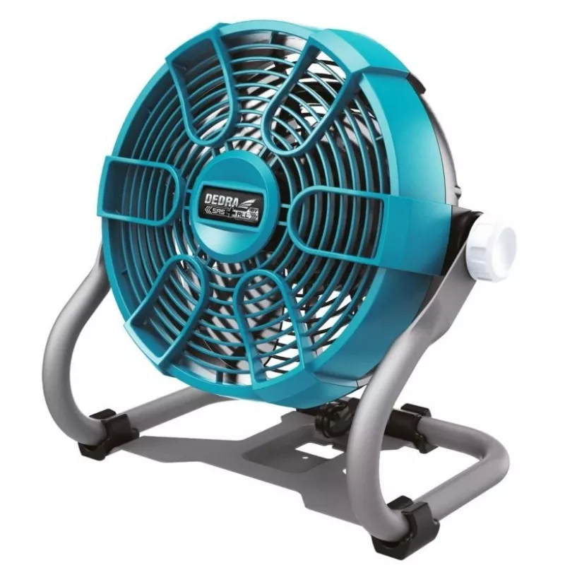 DEDRA DED7074 18V Akku-Ventilator 230mm 3-Stufen mit Aufhängehaken und Stativhalterung