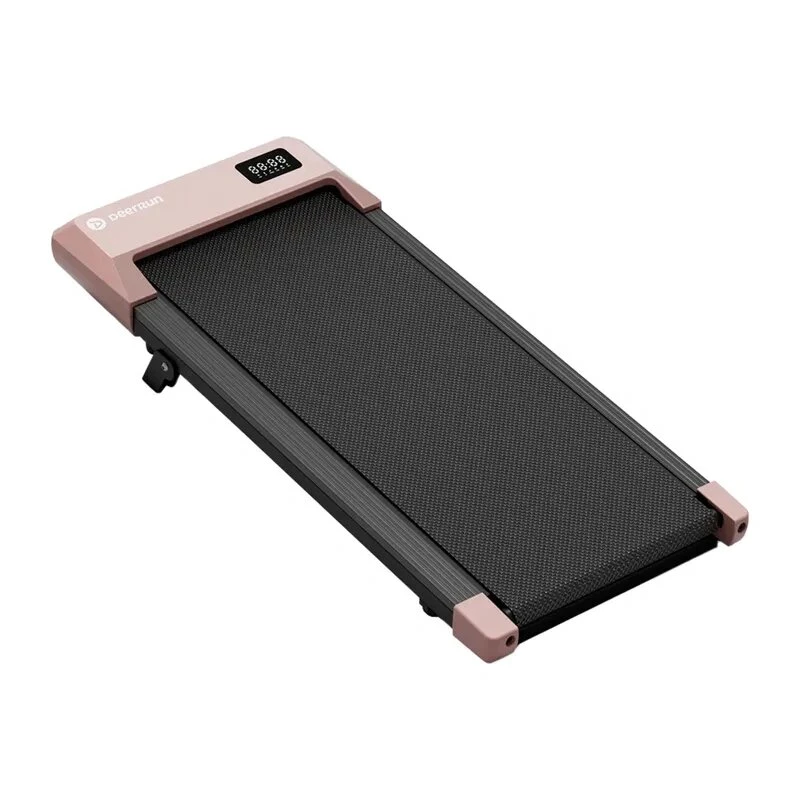 DeerRun Q2 Urban Elektro-Laufband, 7 % Steigung, 136 kg maximale Belastung, LED-Display, Bluetooth-App, Pink