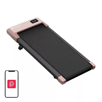 DeerRun Q2 Urban Elektrisches Laufband (Pink) - Klappbares 12 km/h Laufband mit LED-Display und Bluetooth