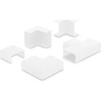 Delock 22093 Kabelkanal-Verbinderset für 30 x 14 mm Kanäle, Weiß, 5 Stück