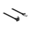 Delock 4m GigE Kamera-Kabel Cat.6 S/FTP RJ45 90° Winkel-Screw-Lock auf RJ45 gerade - Schwarz