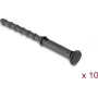 Delock Antivibrations-Silikon-Lüfterhalterungen, 10er-Pack, Schwarz (62191)