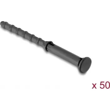 Delock Anti-Vibrations-Silikon-Lüfterhalterungen, 50 Stück, Schwarz 60984