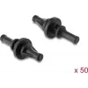 Delock Antivibrations-Silikonhalterungen für Lüfter, kurz, 50 Stück, Schwarz (60985)