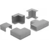 Delock Kabelkanal-Verbinder für 40 x 19 mm Kanal, 5-teiliges Set, Grau 22110
