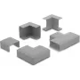 Delock Kabelkanal-Verbinder für 40 x 19 mm Kanal, 5-teiliges Set, Grau 22110
