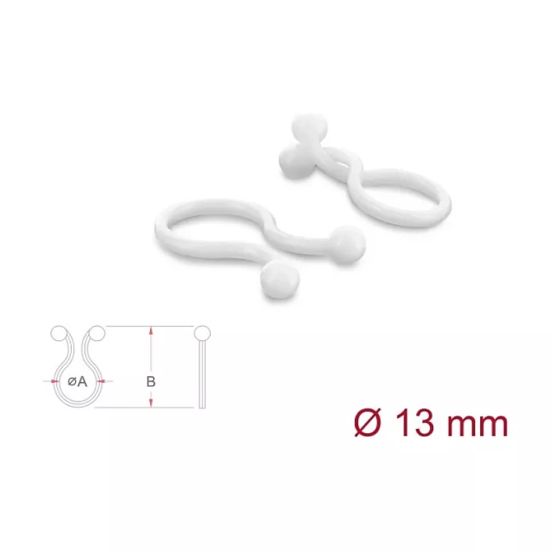 Delock Cable Twister 13 mm Transparent, 100 Stk.