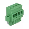 Delock 65936 DIN-Schienen-Klemmenblock-Set, 4-polig, Schraubverriegelung, grün