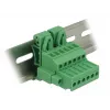 Delock 65942 DIN-Hutschienen-Klemmenblock-Set, 6-polig, Schraubverriegelung, grün
