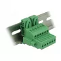Delock 65942 DIN-Hutschienen-Klemmenblock-Set, 6-polig, Schraubverriegelung, grün