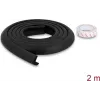 Delock Schaumstoff-Kantenschutzstreifen 24 x 8 mm - Länge 2 m Schwarz (18485)