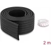 Delock Schaumstoff-Kantenschutzstreifen gerippt 80 x 8 mm - Länge 2 m Schwarz 18487