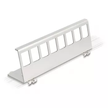 Delock Keystone Metallhalter 8-Port für DIN-Schiene (90657)