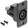 DELOCK Einbauadapter IEC-Stecker auf F-Buchse Schwarz 91197
