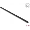Delock PVC selbstklebendes geripptes Kantenschutzprofil 25 x 25 mm, 1 m, Schwarz 18490