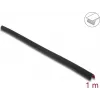 Delock PVC selbstklebendes geripptes Kantenschutzprofil 35 x 35 mm, 1 m, Schwarz 18491