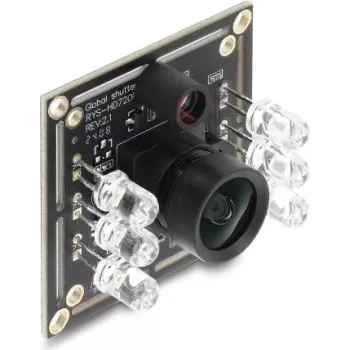 Delock USB 2.0 Kameramodul mit Global Shutter Monochrom 0,92 MP 65° 6 LED V6 Festfokus (96410)