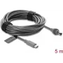 Delock USB Typ-C auf DC 5,5 x 2,1 mm Stromkabel für Starlink Mini, 5 m, Grau (91822)