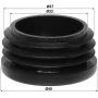 DELTA Mast-Endkappe für 35-40 mm Masten, Schwarz