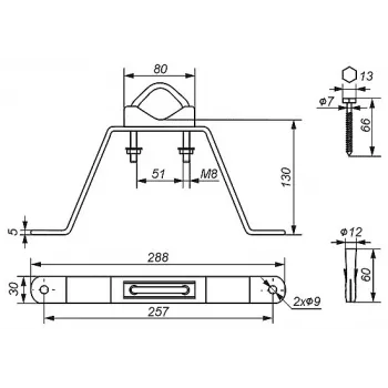 DELTA Wandklemme OMM-50L13