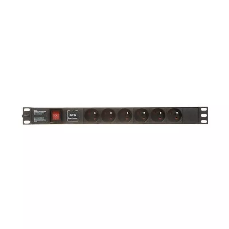 DELTA PD-6/R-SPD-1L Steckdosenleiste, 6 Steckdosen