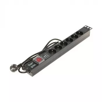 DELTA PD-6/R-SPD-1L Steckdosenleiste, 6 Steckdosen