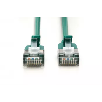 DIGITUS CAT 6A F/FTP Slim Patch Cable, 1m, Grün, 10er-Pack