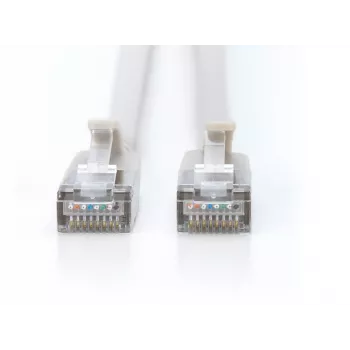 DIGITUS CAT 6A F/FTP Slim Patch Cable, 2 m, Grau, 10er-Pack, LSZH, 10GBase-T, 500 MHz, RJ45