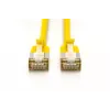 DIGITUS CAT 6A F/FTP Slim Patch Cable, 2 m, Gelb, 10er-Pack, LSZH, 10 Gbps, PoE++