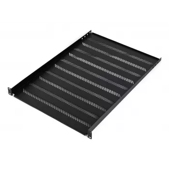 DIGITUS TN-19-550-1U-BK 19 inch Festes Rackregal, 1U, 550 mm tief, 25 kg Belastung, Schwarz
