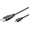 DIGITUS USB 2.0 Cable Type A - Micro B Male/Male 1,8m Black