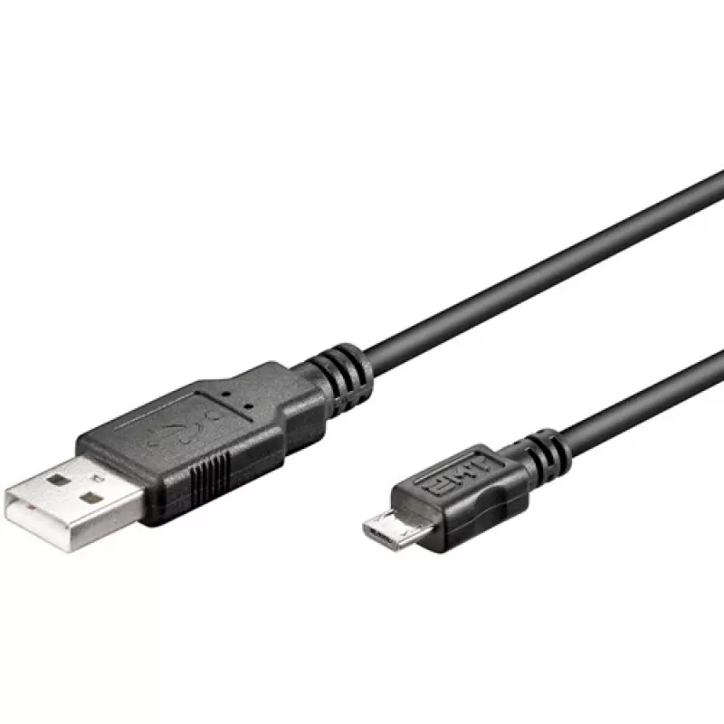DIGITUS USB 2.0 Cable Type A - Micro B Male/Male 1,8m Black