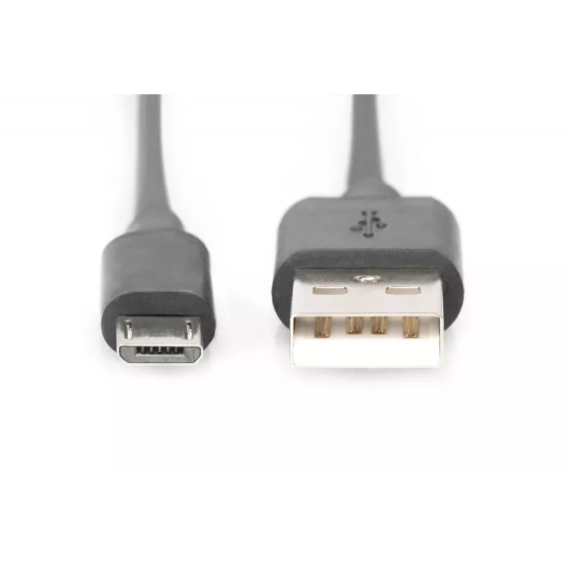 DIGITUS USB 2.0 Cable Type A - Micro B Male/Male 1,8m Black