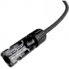 DIVERSE Solar-Verlängerungskabel 6mm², MC4 Stecker auf Buchse, 1 Meter, Schwarz
