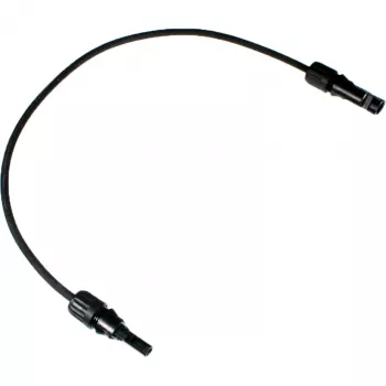 DIVERSE Solar-Verlängerungskabel 6mm², MC4 Stecker auf Buchse, 1 Meter, Schwarz