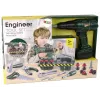 Heimwerker-Set mit batteriebetriebenem Schrauber und Organizer, Grün, 13473 Lean Toys