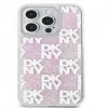 DKNY Apple iPhone 15 Pro 6,1 Zoll Hardcase Liquid Glitter Multilogo Pink