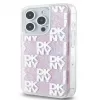 DKNY Apple iPhone 15 Pro 6,1 Zoll Hardcase Liquid Glitter Multilogo Pink