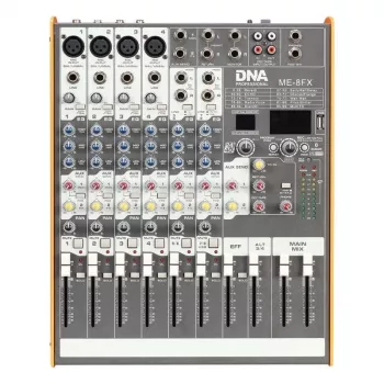 DNA PROFESSIONAL DNA ME-8FX Audio Mixer, 8 Kanäle, USB, Bluetooth