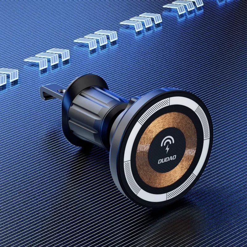 Dudao Magnetischer Halter mit MagSafe-Induktionsladegerät 15W für Lüftungsgitter im Auto - Schwarz