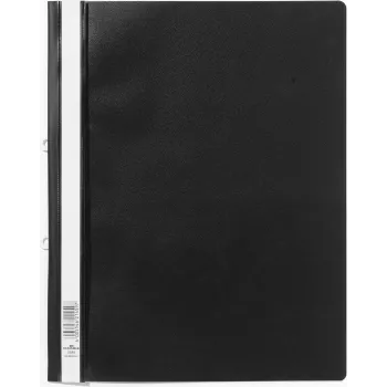 DURABLE 258001 Sichthefter A4+ Sichtmappe mit Heftstreifen, transparenter Vorderseite, blauer Rückseite, 25er-Pack