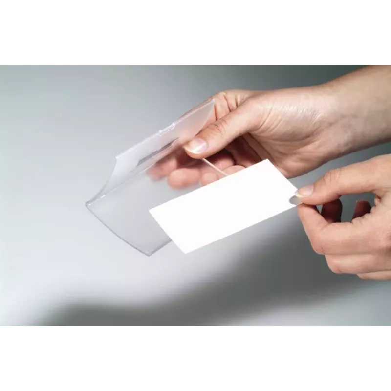 DURABLE CLICK FOLD Namensschild 40x75 mm mit Combi Clip, 25er-Pack 821119