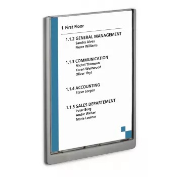 Durable Click Sign A4 Hochformat Türschild, Graphit (486737)