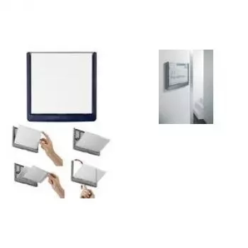 DURABLE CLICK SIGN Türschild 149 x 148,5 mm, Dunkelblau, 486207