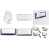 DURABLE CLICK SIGN Türschild 149x52,5 mm silbergrauer Acrylrahmen, transparenter Einleger, werkzeugloser Wechsel, Schraub- oder Klebemontage, 1 Stück 486002