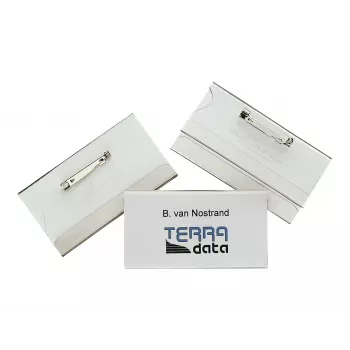 DURABLE Namensschild 40x75 mm mit Nadelbefestigung, 100 Stück 800119