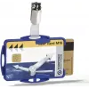 DURABLE Starre ID-Kartenhalter mit Textilclip für 2 Karten, Transparent, 25er-Pack (821806)